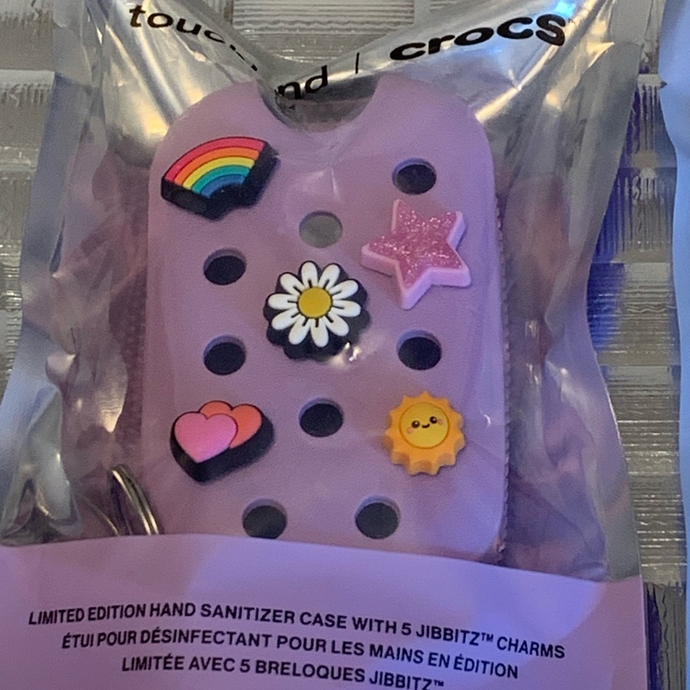Crocs Touchland Case in Pixie Lavender & Frosted Mint Mist Hand Sanitizer NEW - Picture 2 of 12